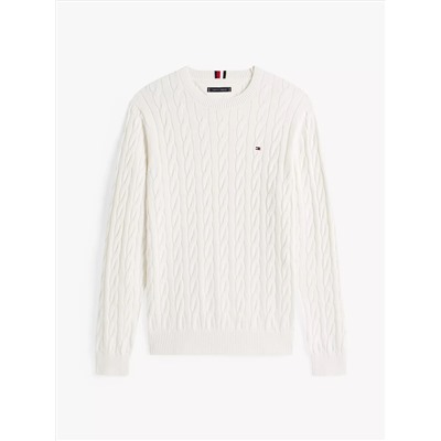 Cable Knit Crewneck Sweater