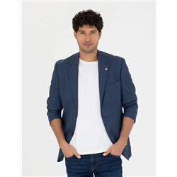 Açık Lacivert Slim Fit Blazer Ceket