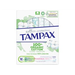 Tampax Cotton Protection Super avec Applicateur BIO x16