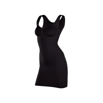 belly cloud Shapewear-Kleid, V-Ausschnitt, mit Stützbandsystem, aus Kunststoff und Elasthan