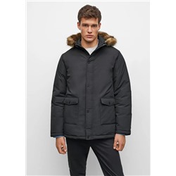 Anorak capucha pelo -  Niño | MANGO OUTLET España