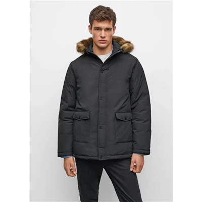 Anorak capucha pelo -  Niño | MANGO OUTLET España