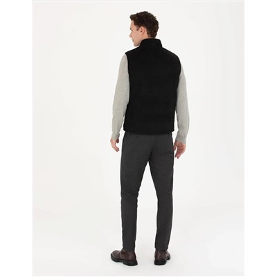 Siyah Slim Fit Kanvas Pantolon