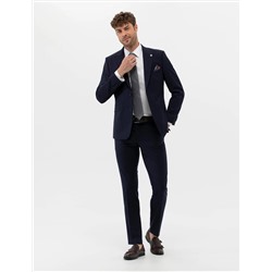 Lacivert Slim Fit Yün Takım Elbise