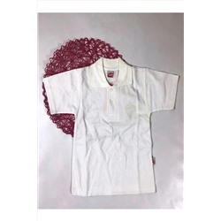 Beberium Kids Unisex Çocuk Beyaz Kısa Kollu Okul T-shirt 4032
