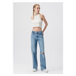 MaviBarcelona Kolej Yırtıklı Gölgeli Indigo Si Jean Pantolon 101047-85269