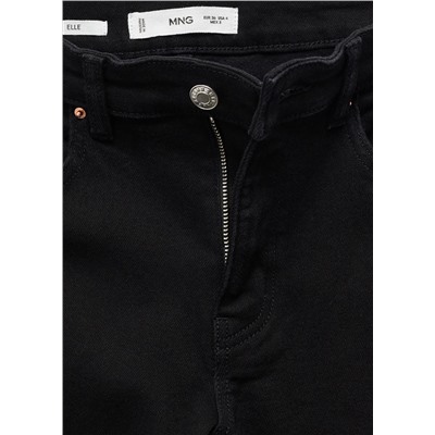 Jeans rectos tiro medio aberturas