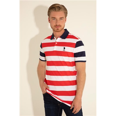 Erkek Regular Fit Polo Yaka Kırmızı Tişört
