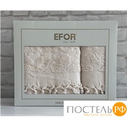 T1194/SM02 Набро полотенец EFOR из 2-х предметов 50*90.70*140 модель LILYUM NEW COTTONI бежевый BEJ