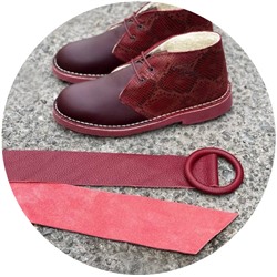 Ab. Zapatos 4525 Burdeos+Ab.Z cinturón 130 napa Burdeos АКЦИЯ