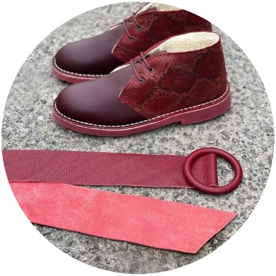 Ab. Zapatos 4525 Burdeos+Ab.Z cinturón 130 napa Burdeos АКЦИЯ