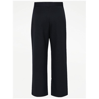 Boys Navy Plus Fit Regular Leg School Trouser 2 Pack
