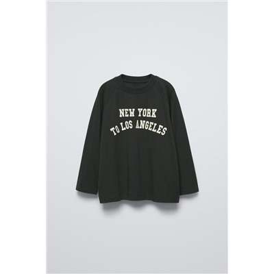 RAGLAN T-SHIRT WITH SLOGAN