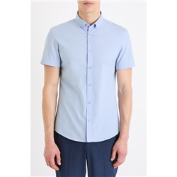Camisa slim fit - Azul