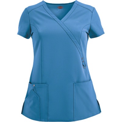 Dickies Xtreme STRETCH Scrubs Contemporary Fit Mock Wrap Top