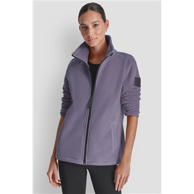 TECH FLEECE JACKET WITH MATTE SHINE LOGO SLEEVE PATCH