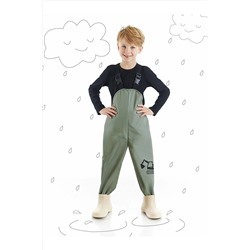 Denokids Kepçe Erkek Çocuk Su Geçirmez Haki Yağmur Tulumu CFF-23Y1-087