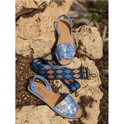 AB.Zapatos · 320-8 · estampado azul+CINTURON BOLSOS (130)-20 (1) АКЦИЯ