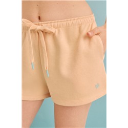 Pantalón corto felpa naranja