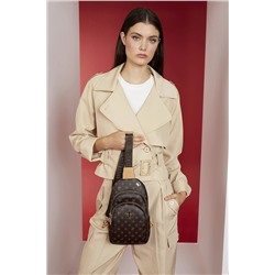 Pierre Cardin Kahve Monogram Kadın Omuz Çantası 05PO22Y1535