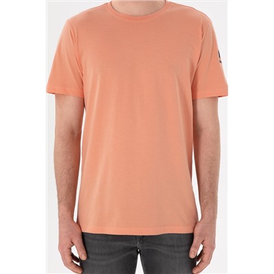 Erkek Regular Fit Bisiklet Yaka Somon Basic Tişört