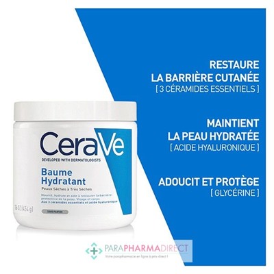 Cerave Baume Hydratant - Peaux Sèches à Très Sèches 454ml