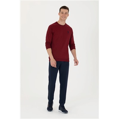 Erkek Bordo Basic Sweatshirt