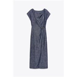 MIDI DRESS WITH GOLD APPLIQUÉ