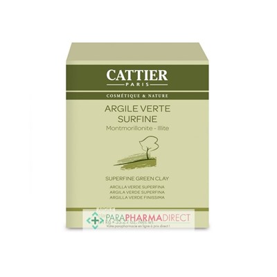 Cattier Argile Verte Surfine Montmorillonite & Illite 1kg