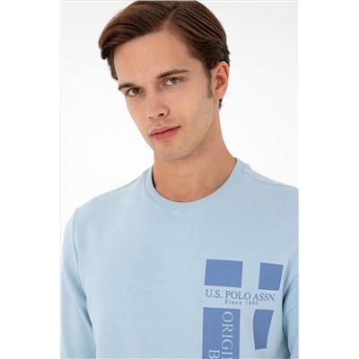 Erkek Açık Mavi Sweatshirt