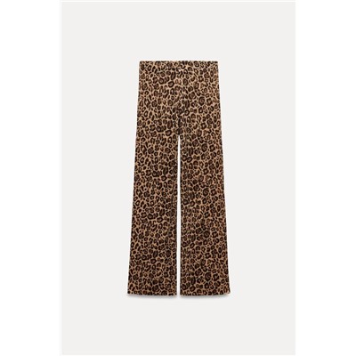 ANIMAL PRINT KNIT TROUSERS