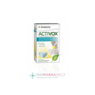 ArkoPharma Activox Aide à Dégager les Voies Respiratoires Supérieures x20 Comprimés pour Inhalation