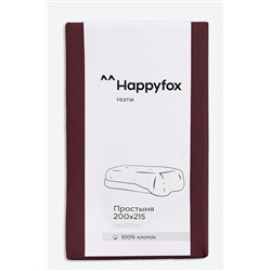 Простыня из поплина 200X215 Happy Fox Home