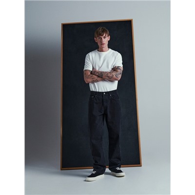 Jeans im Baggy-Fit mit weitem Bein