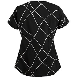UA Pearls of Wisdom Black Scrub Top