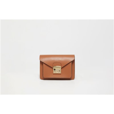 Bandolera de piel Vic Camel