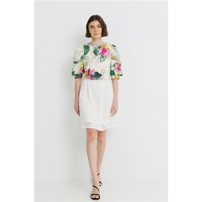 Blusa corta cremallera trasera