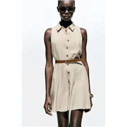 BELTED MINI DRESS