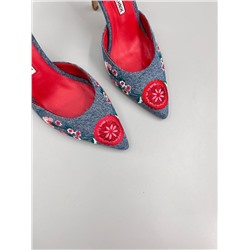 Слингбэки в ретро стиле Manolo Blahnik 🌹  Реплика 1:1