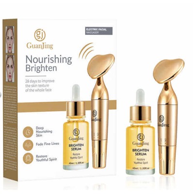 [GUANJING] НАБОР для лица ВЫРАВНИВАНИЕ ТОНА (сыворотка+электрический массажер) Nourishing Brighten, 40 мл/1 шт