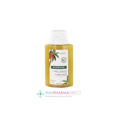 Klorane Mangue Shampooing Nutrition & Souplesse Cheveux Secs 100ml FORMAT VOYAGE