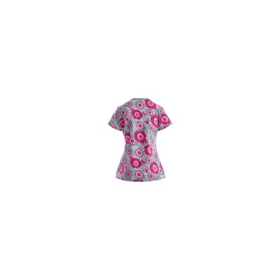 Med Couture Scrubs Right On Cue Print Top