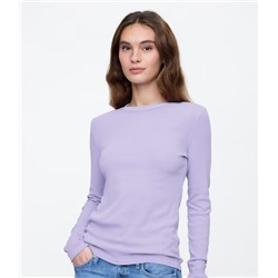 Ribbed Crewneck T-Shirt