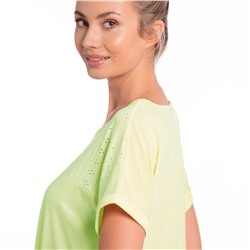 Damen T-Shirt mit Lochstickerei