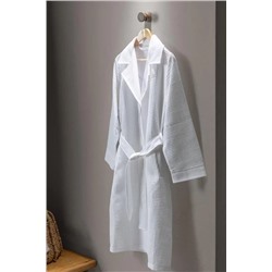 Blois %100 Pamuk Unisex Bornoz - Beyaz - Lüks Koleksiyon
