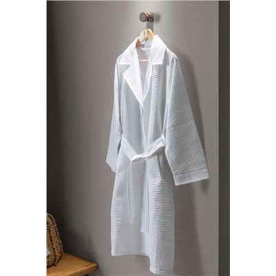 Blois %100 Pamuk Unisex Bornoz - Beyaz - Lüks Koleksiyon