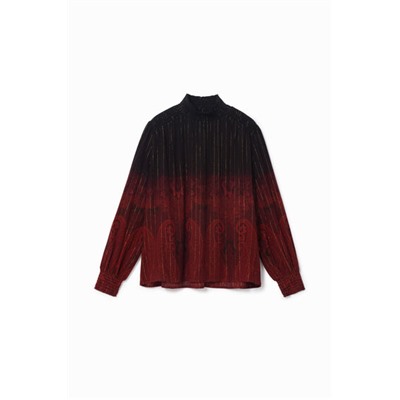 Blusa loose paisley y lúrex