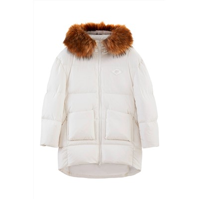 Anorak con capucha Beige
