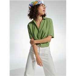 Bluse mit dekorativem Knotendetail