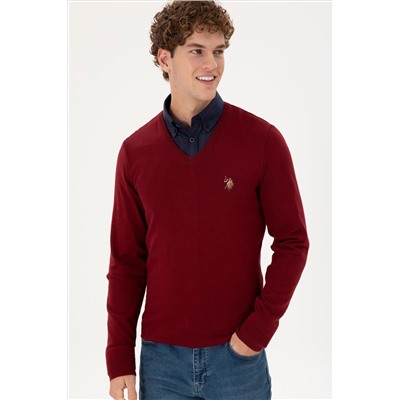Erkek Bordo Basic Kazak